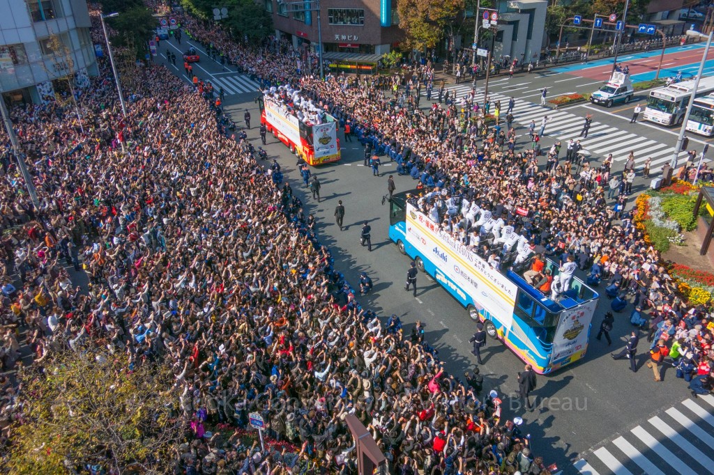 2014年福岡ソフトバンクホークス優勝パレードの様子