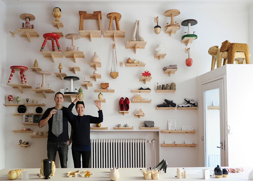 フィンランドのデザインスタジオの様子（左）ヨハン・オリンと（右）アーム・ソン 2016年