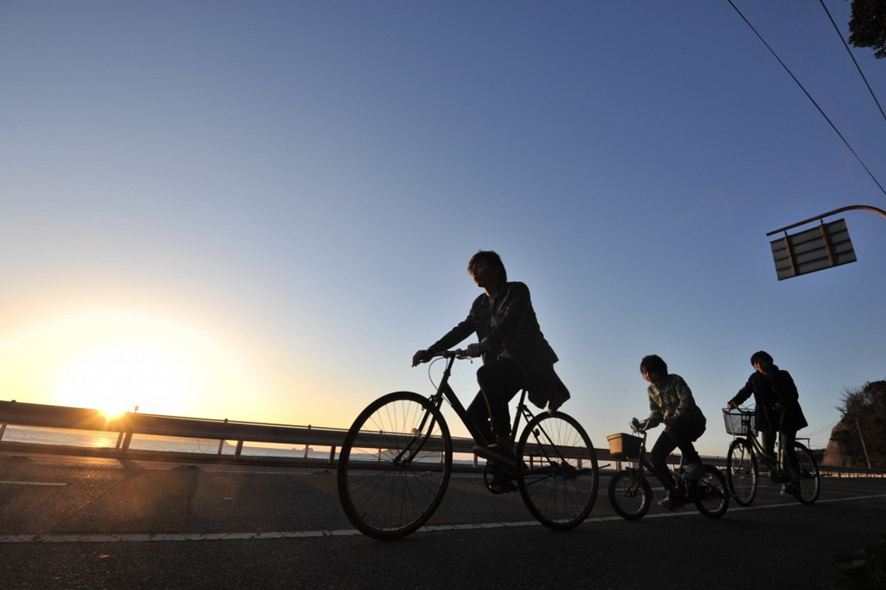 志賀島サイクリングの様子