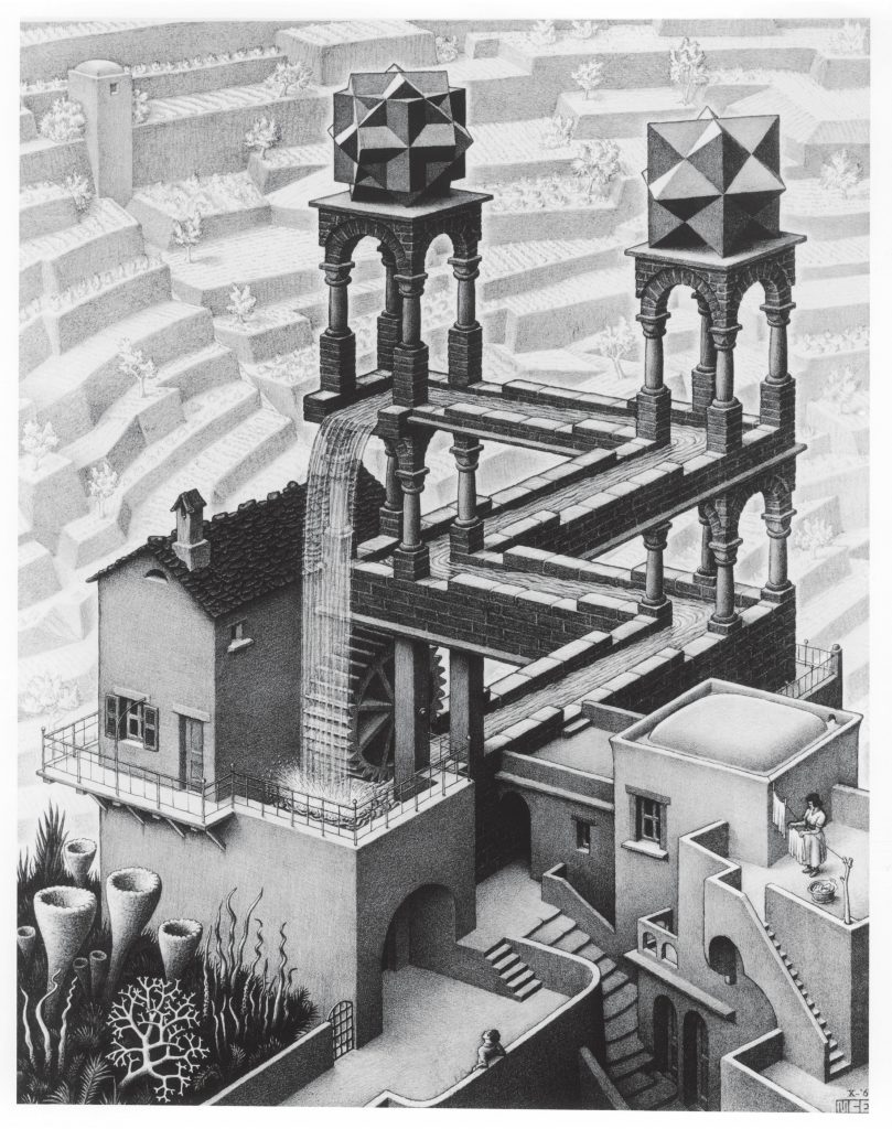 《バベルの塔》1928年　All M.C. Escher works © The M.C. Escher Company, The Netherlands. All rights reserved. www.mcescher.com