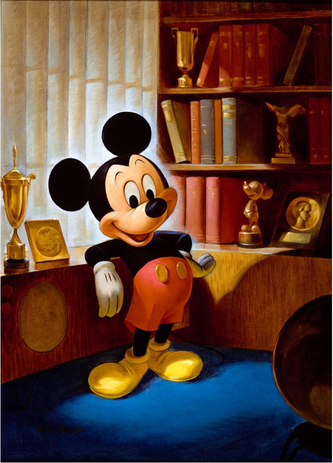 ©Disney　ジョン・ヘンチ画ミッキーマウスの最初のポートレート（1953年）