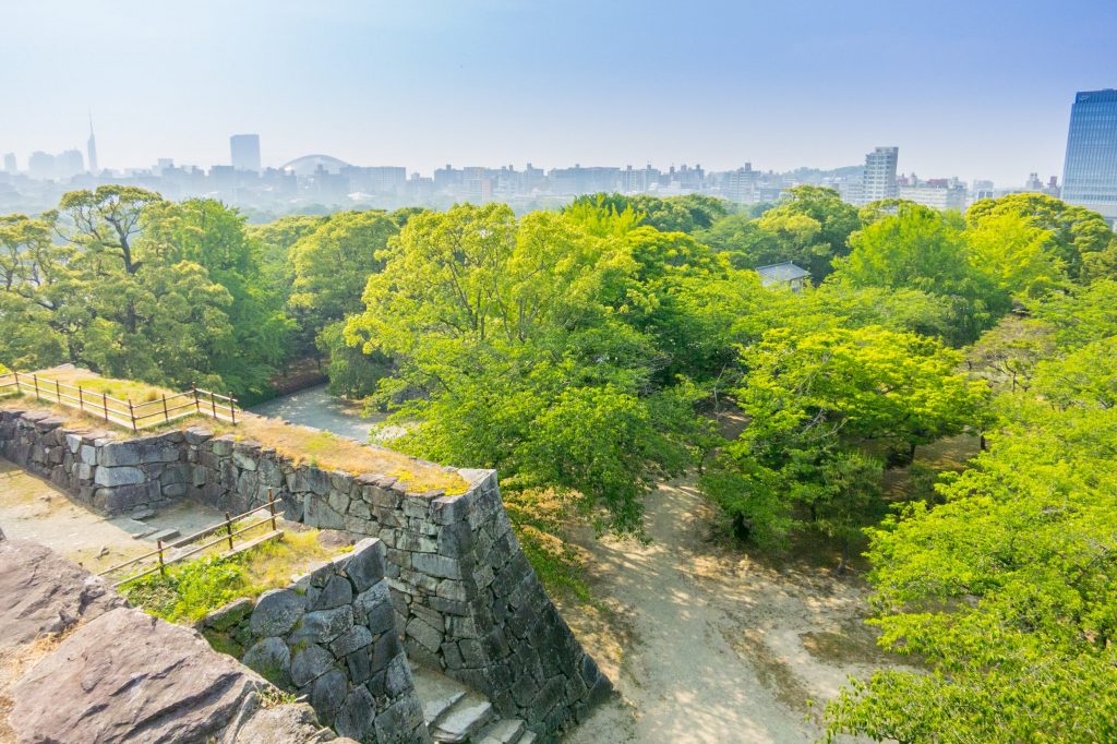 福岡城天守台からの眺望