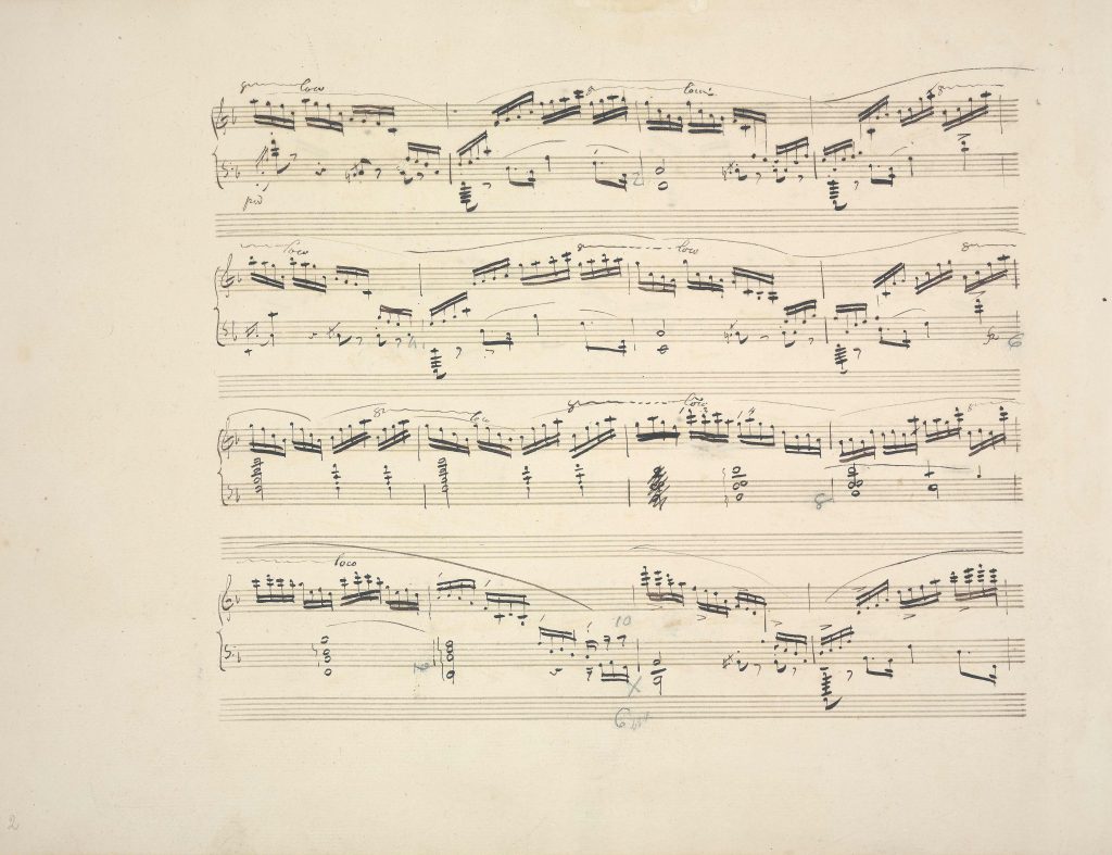 ショパン自筆譜（製版用）「エチュードへ長調　作品10-8」1883年以前　NIFC