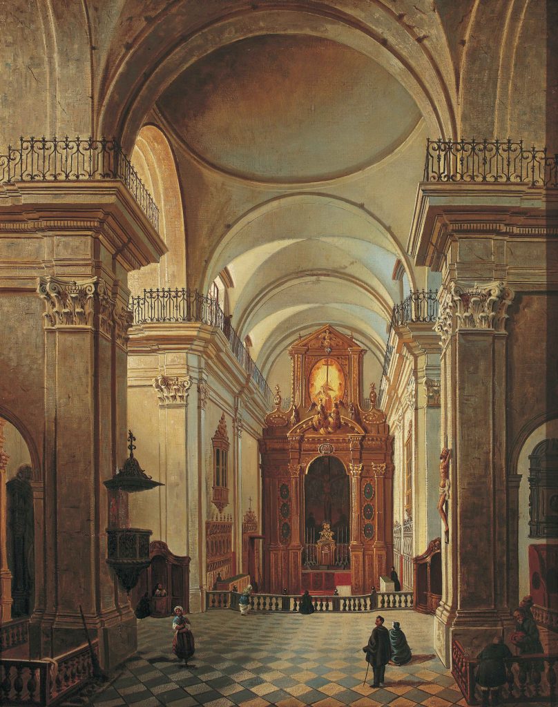 マルチン・ザレスキ《ワルシャワ、聖十字架教会の祭壇》19世紀中頃　国立ワルシャワ博物館