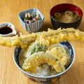 『博多の大衆料理　喜水丸　KITTE博多店』穴子一本揚げ天丼