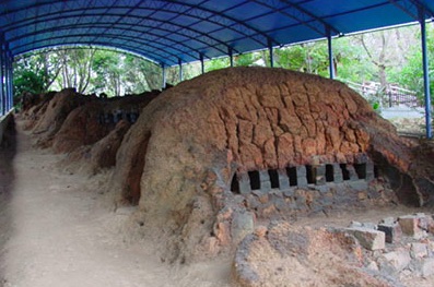 能古博物館敷地内の登り窯跡