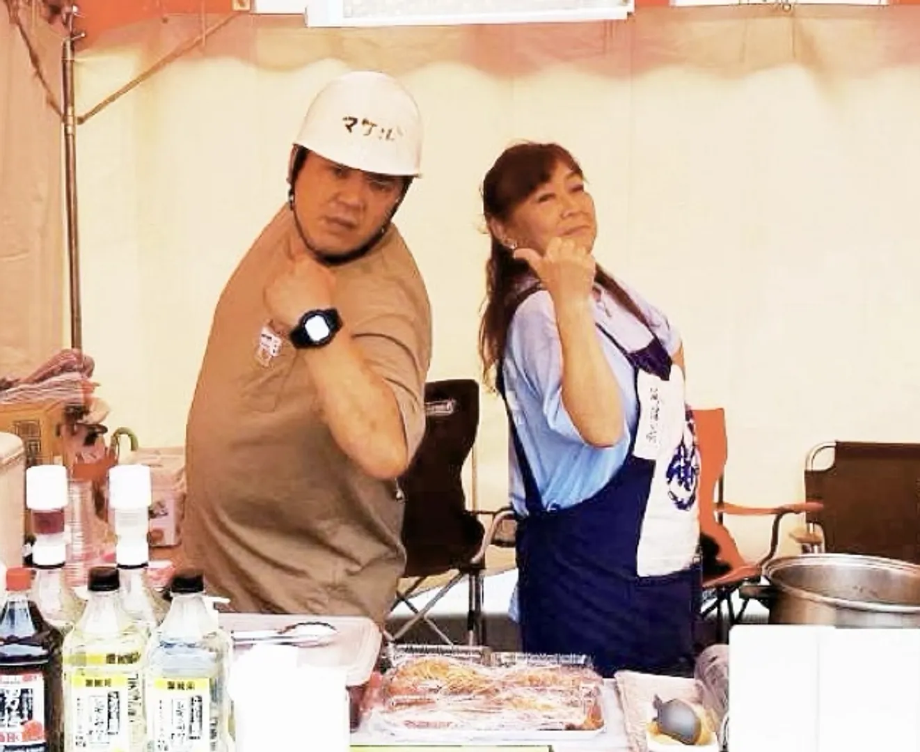 大人気マサルとマサル母の店（もつ鍋）！　※過去開催時の様子