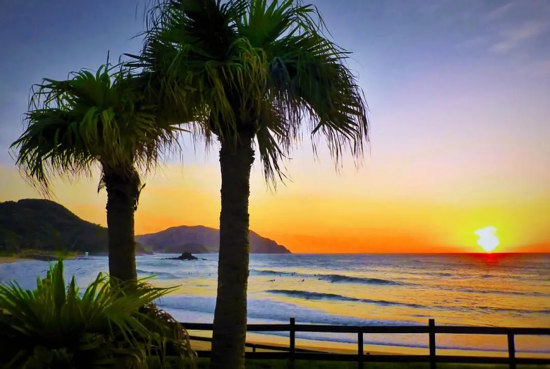 西浦からの夕日