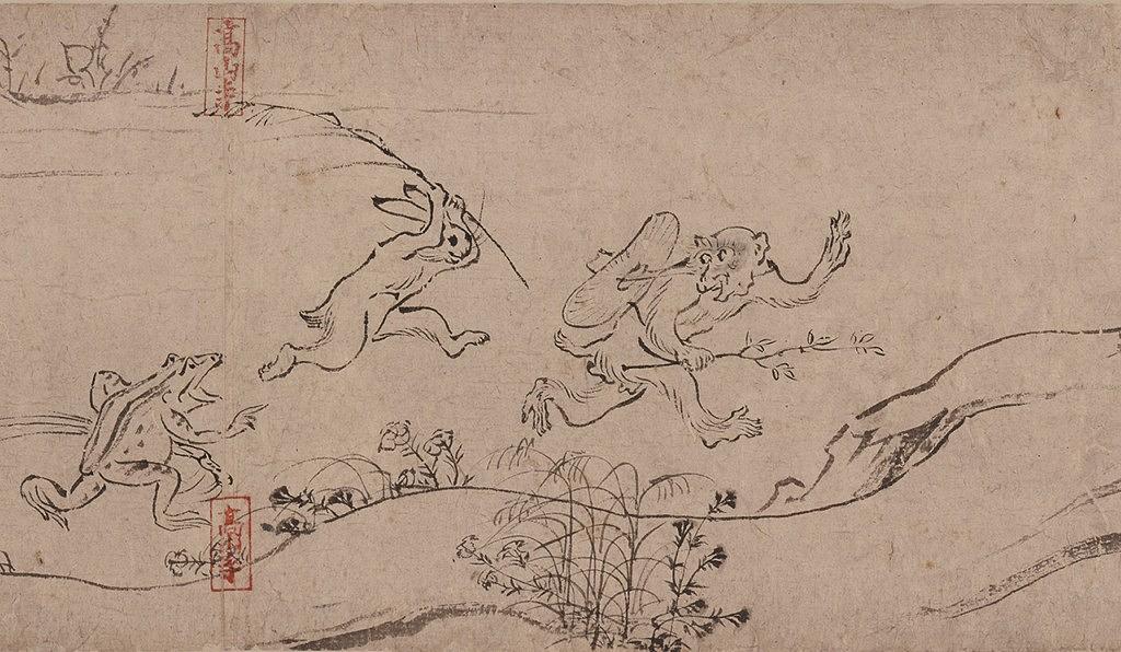 鳥獣戯画　合成